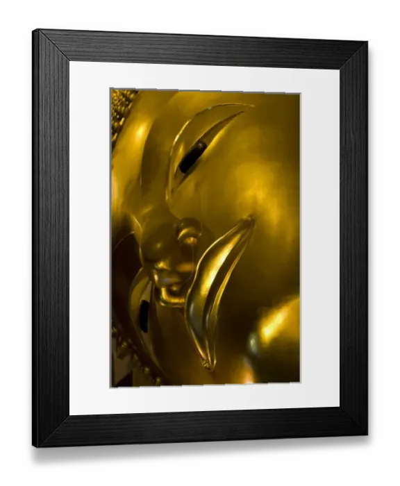 Framed Print : Face of Giant reclining Buddha Wat Po Temple Framed Print : Face of Giant reclining Buddha Wat Po Temple