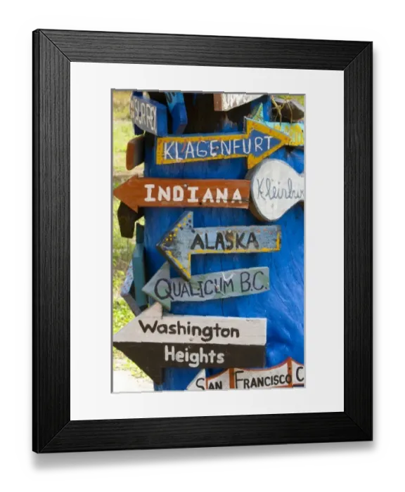 Framed Print : Direction Sign Framed Print : Direction Sign