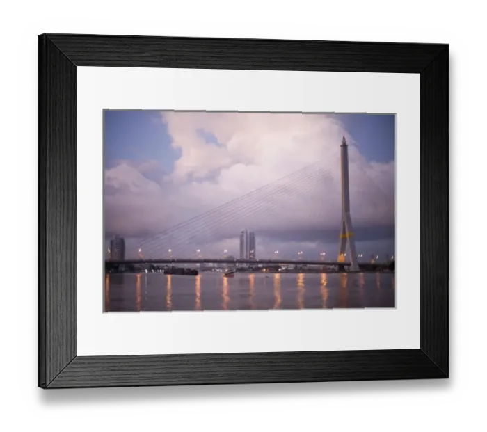 Framed Print : RamaVIII bridge over the chao phraya river Framed Print : RamaVIII bridge over the chao phraya river