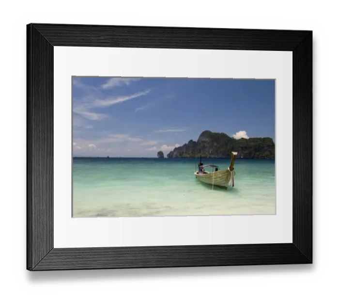 Framed Print : Thailand, Phi Phi Don Island, Yong Kasem beach, known as Monkey Beach