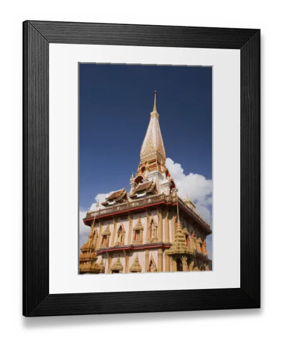Framed Print : Thailand, Phuket, Wat Chalong temple Framed Print : Thailand, Phuket, Wat Chalong temple