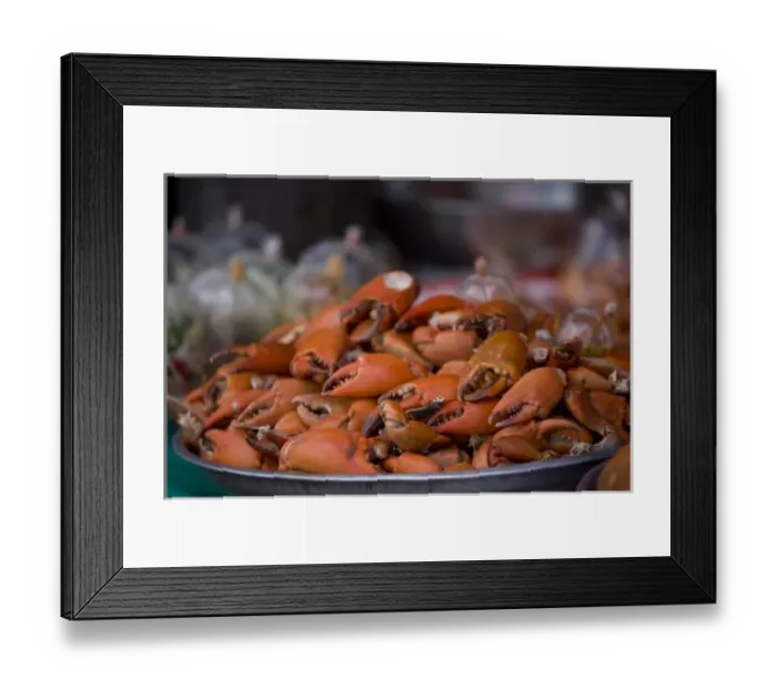 Framed Print : Crab Claws in Bangkok Market Framed Print : Crab Claws in Bangkok Market