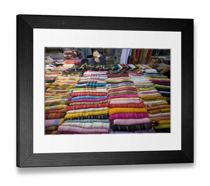 Framed Print : Colourful headscarves on display, Bedesten (Ottoman shopping mall), Urfa (Sanliurfa) Framed Print : Colourful headscarves on display, Bedesten (Ottoman shopping mall), Urfa (Sanliurfa)