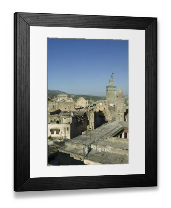Framed Print : MOROCCO-Fes: Fes El-Bali (Old Fes)- Town View by Bab Bou Jeloud Gate Framed Print : MOROCCO-Fes: Fes El-Bali (Old Fes)- Town View by Bab Bou Jeloud Gate