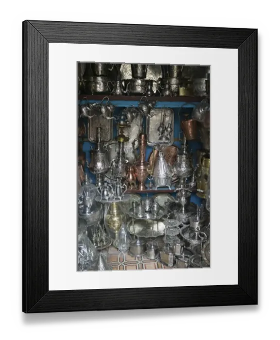 Framed Print : MOROCCO, Fes: Fes El, Bali (Old Fes), Metalworkers Souk