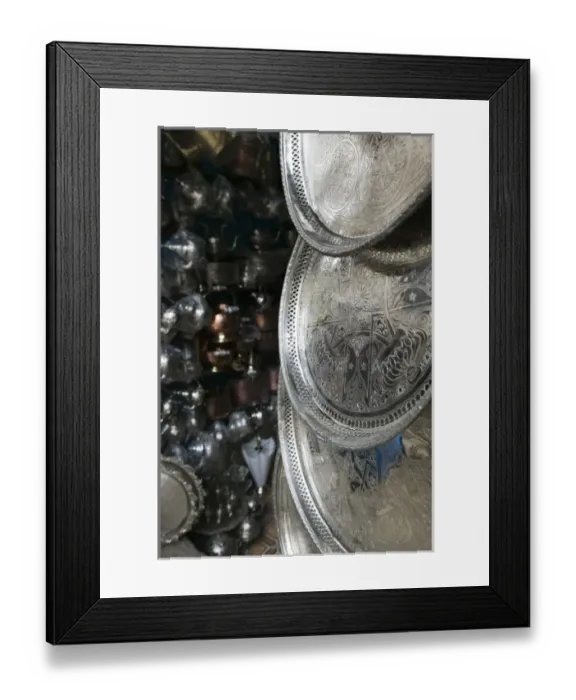Framed Print : MOROCCO, Fes: Fes El, Bali (Old Fes), Metalworkers Souk Large Platter Framed Print : MOROCCO, Fes: Fes El, Bali (Old Fes), Metalworkers Souk Large Platter