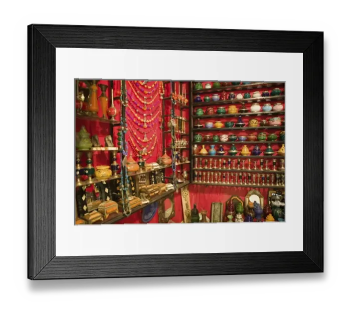 Framed Print : MOROCCO, Fes: Fes El, Bali (Old Fes), Souvenir Shop Interior Framed Print : MOROCCO, Fes: Fes El, Bali (Old Fes), Souvenir Shop Interior