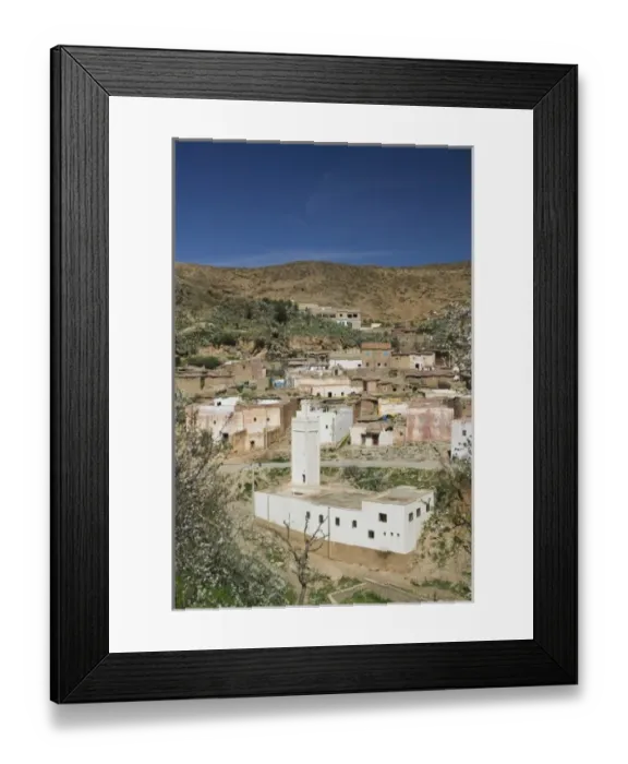 Framed Print : MOROCCO, Region Kandar et Sebou: View of the town of TARHIT Framed Print : MOROCCO, Region Kandar et Sebou: View of the town of TARHIT