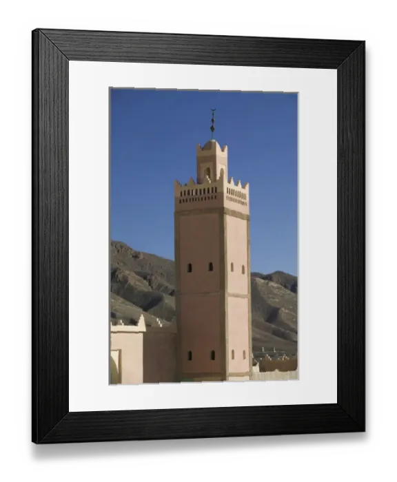 Framed Print : MOROCCO, Ziz Valley, RICH: Pink Mosque by Gorges du Ziz Framed Print : MOROCCO, Ziz Valley, RICH: Pink Mosque by Gorges du Ziz
