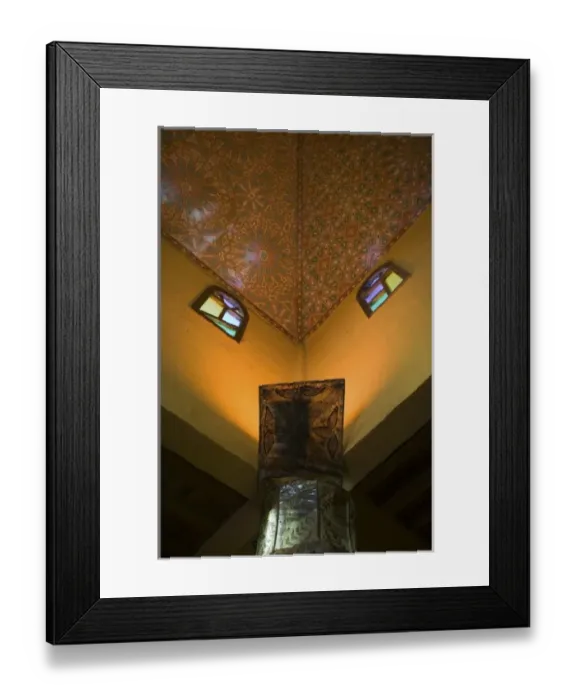 Framed Print : MOROCCO, Ziz Valley, MaDID: Kasbah Xaluca Maadid, faux Kasbah Hotel, Interior