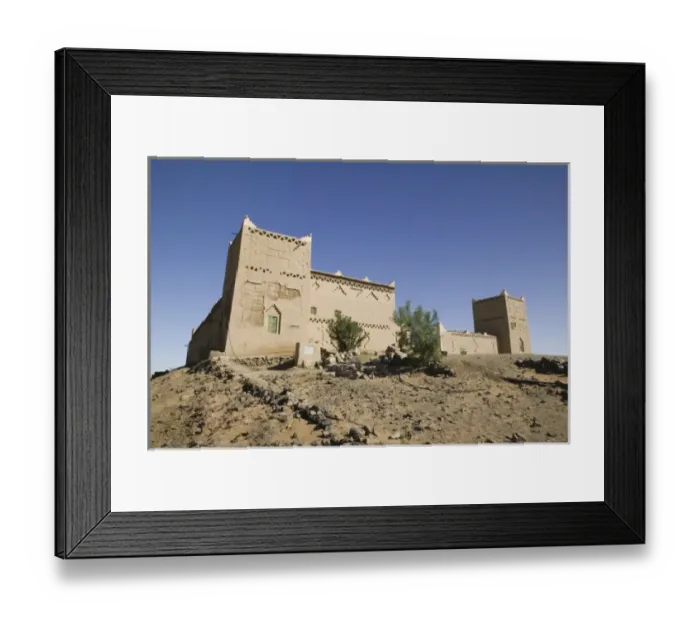 Framed Print : MOROCCO, Tafilalt, MERZOUGA: Kasbah Style Hotel Framed Print : MOROCCO, Tafilalt, MERZOUGA: Kasbah Style Hotel
