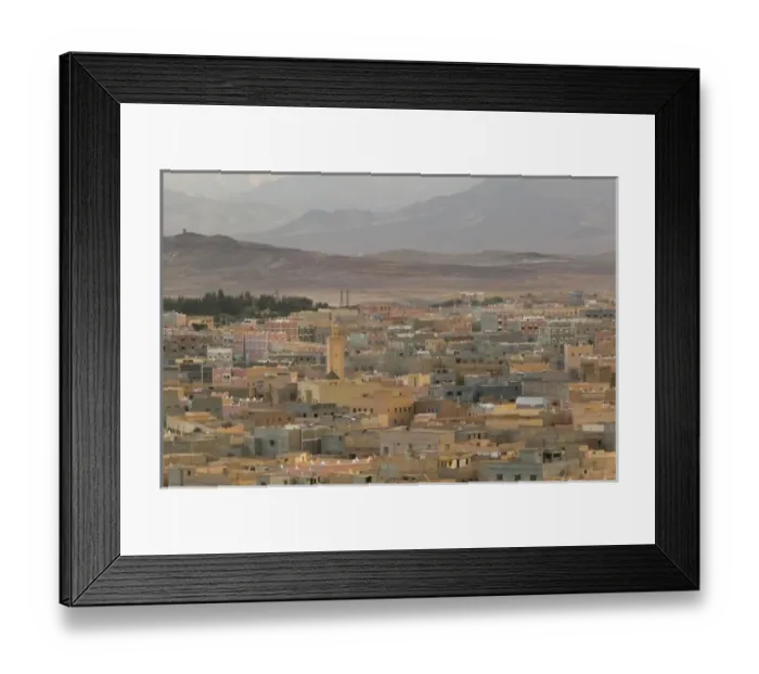 Framed Print : MOROCCO, Todra Gorge Area, TINERHIR: Town View / Late Afternoon Framed Print : MOROCCO, Todra Gorge Area, TINERHIR: Town View / Late Afternoon