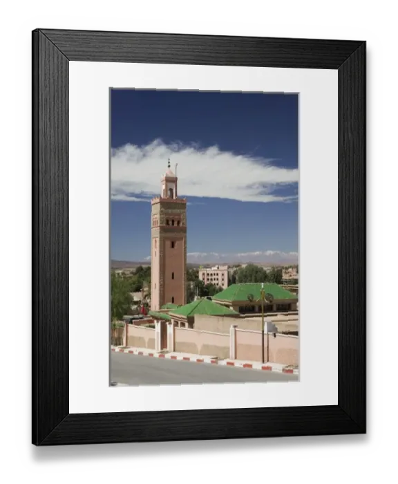 Framed Print : MOROCCO, South of the High Atlas, OUARZAZATE: Town Mosque
