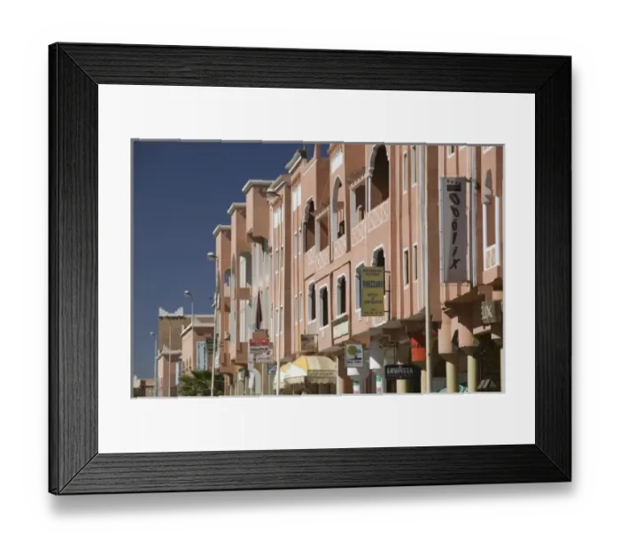 Framed Print : MOROCCO, South of the High Atlas, OUARZAZATE: Buildings along Avenue Moulay Rachid Framed Print : MOROCCO, South of the High Atlas, OUARZAZATE: Buildings along Avenue Moulay Rachid