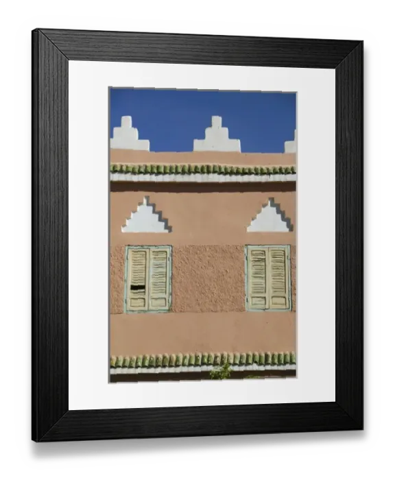 Framed Print : MOROCCO, Draa Valley, AGDZ: House Detail Framed Print : MOROCCO, Draa Valley, AGDZ: House Detail