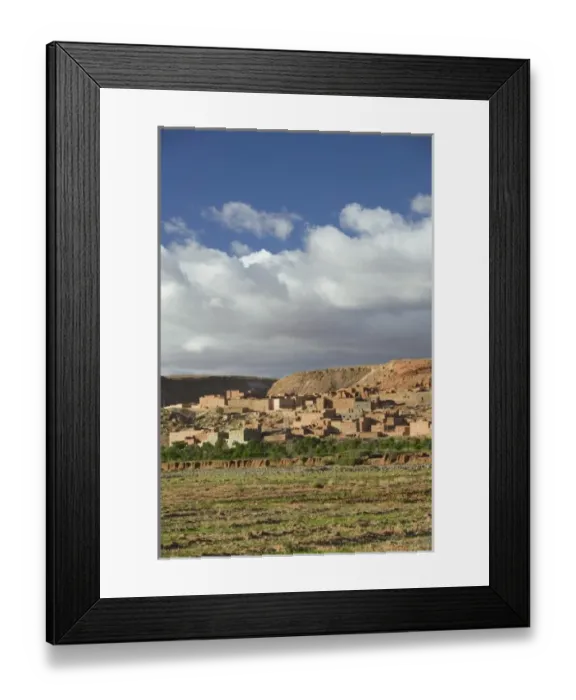 Framed Print : MOROCCO, South of the High Atlas, TIZI, N, TICHKA Pass Road: Village by El, Mdint Framed Print : MOROCCO, South of the High Atlas, TIZI, N, TICHKA Pass Road: Village by El, Mdint