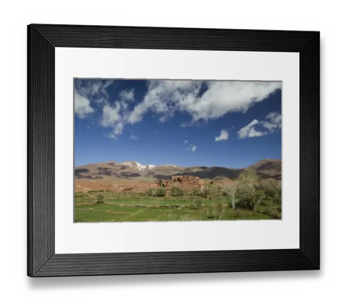 Framed Print : MOROCCO, South of the High Atlas, TIZI, N, TICHKA Pass Road: TELOUET Village View Framed Print : MOROCCO, South of the High Atlas, TIZI, N, TICHKA Pass Road: TELOUET Village View
