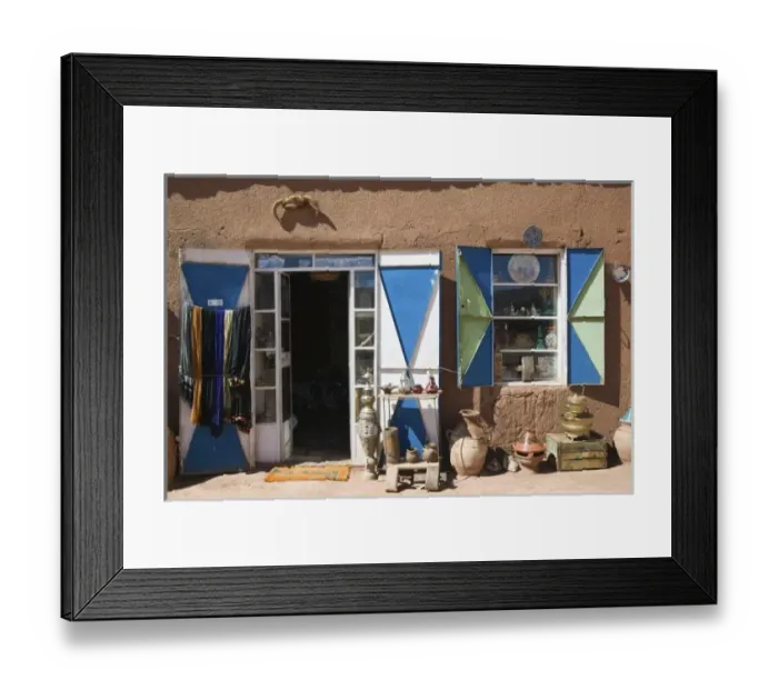 Framed Print : MOROCCO, South of the High Atlas, TIZI, N, TICHKA Pass Road: TELOUET Village, Ruins