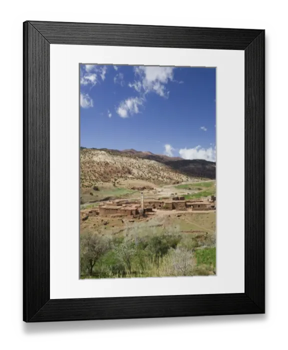 Framed Print : MOROCCO, South of the High Atlas, TIZI, N, TICHKA Pass Road: Small village on TELOUET Framed Print : MOROCCO, South of the High Atlas, TIZI, N, TICHKA Pass Road: Small village on TELOUET