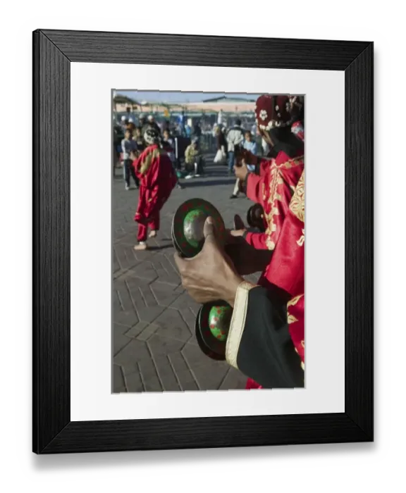 Framed Print : MOROCCO-MARRAKECH: Djemma el-Fna Square Gnouia Folkloric Dancers (MR)