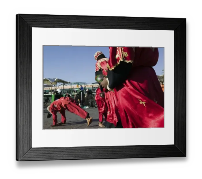 Framed Print : MOROCCO, MARRAKECH: Djemma el, Fna Square Gnouia Folkloric Dancers (MR)