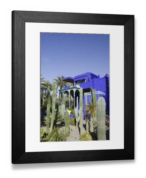Framed Print : MOROCCO, MARRAKECH: Jardin Majorelle & Museum of Islamic Art (former villa of Jacques Majorelle Framed Print : MOROCCO, MARRAKECH: Jardin Majorelle & Museum of Islamic Art (former villa of Jacques Majorelle