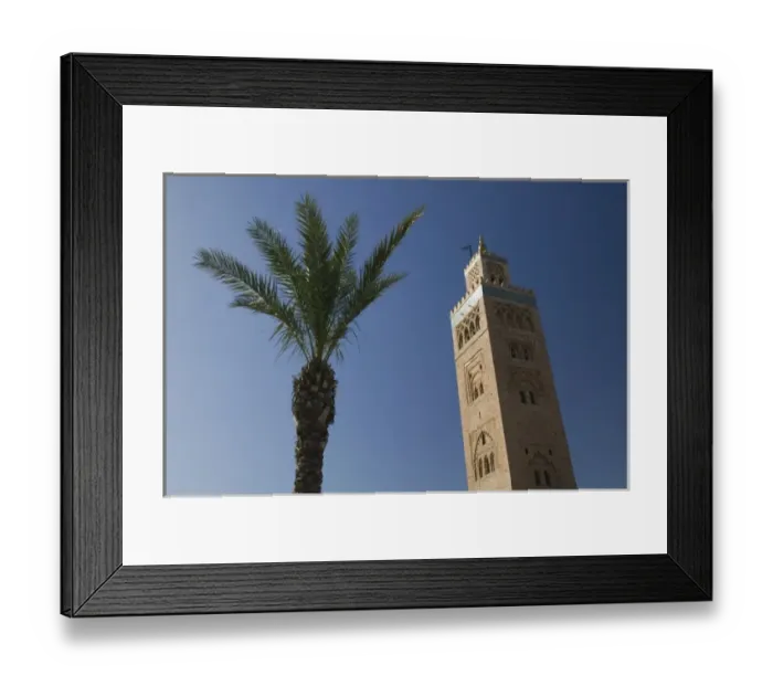 Framed Print : MOROCCO, MARRAKECH: Koutoubia Mosque / Morning Framed Print : MOROCCO, MARRAKECH: Koutoubia Mosque / Morning