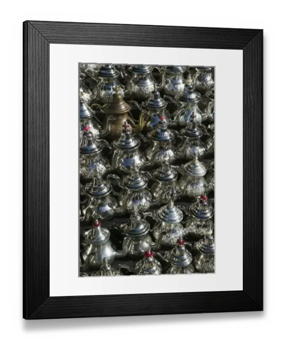 Framed Print : MOROCCO, MARRAKECH: The Souqs of Marrakech (Markets) Teapots Framed Print : MOROCCO, MARRAKECH: The Souqs of Marrakech (Markets) Teapots