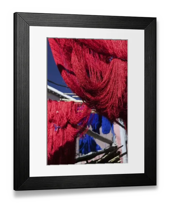 Framed Print : MOROCCO, MARRAKECH: The Souqs of Marrakech (Markets) Dyed Yarn at the Dyers Souk Framed Print : MOROCCO, MARRAKECH: The Souqs of Marrakech (Markets) Dyed Yarn at the Dyers Souk