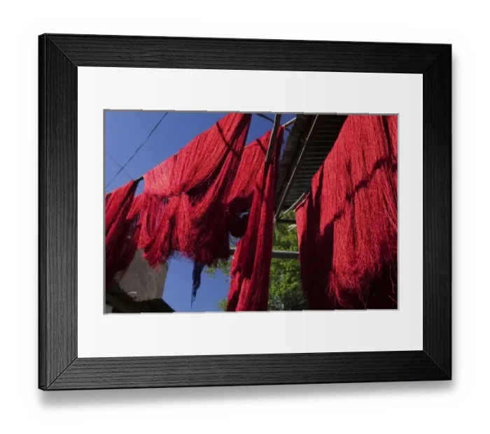 Framed Print : MOROCCO, MARRAKECH: The Souqs of Marrakech (Markets) Dyed Yarn Framed Print : MOROCCO, MARRAKECH: The Souqs of Marrakech (Markets) Dyed Yarn