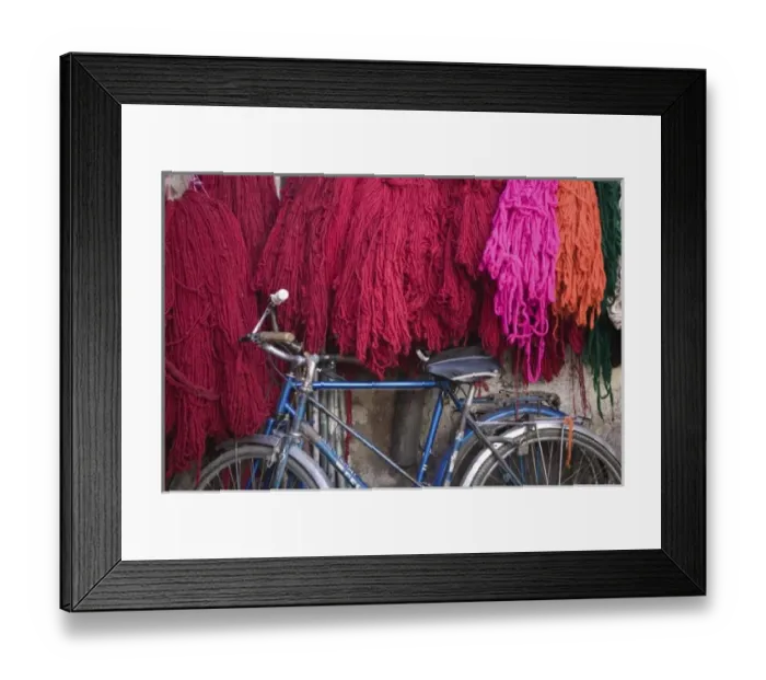 Framed Print : MOROCCO, MARRAKECH: The Souqs of Marrakech (Markets) Dyed Yarn Framed Print : MOROCCO, MARRAKECH: The Souqs of Marrakech (Markets) Dyed Yarn