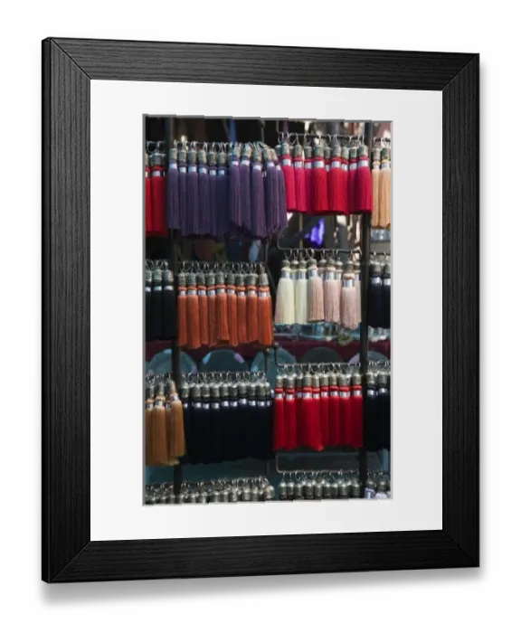 Framed Print : MOROCCO, MARRAKECH: The Souqs of Marrakech (Markets) Tassles Framed Print : MOROCCO, MARRAKECH: The Souqs of Marrakech (Markets) Tassles