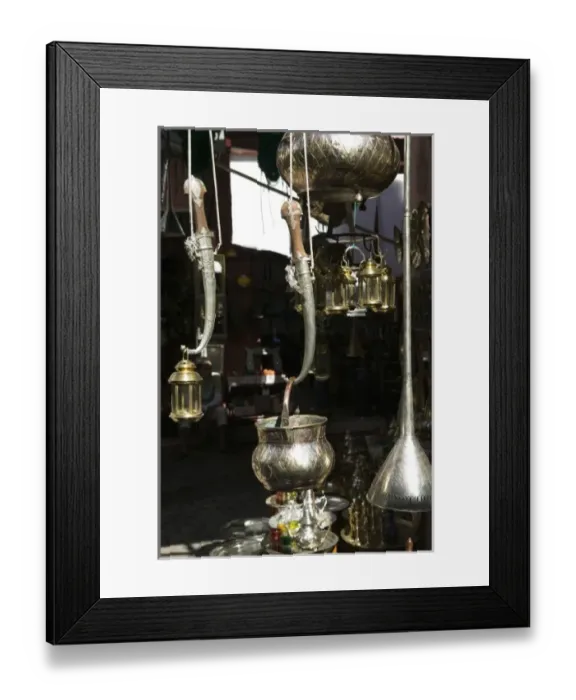 Framed Print : MOROCCO, MARRAKECH: The Souqs of Marrakech (Markets) Moroccan Souvenirs Framed Print : MOROCCO, MARRAKECH: The Souqs of Marrakech (Markets) Moroccan Souvenirs