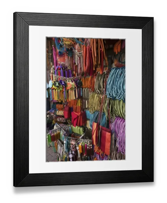 Framed Print : MOROCCO, MARRAKECH: The Souqs of Marrakech (Markets) Tassles