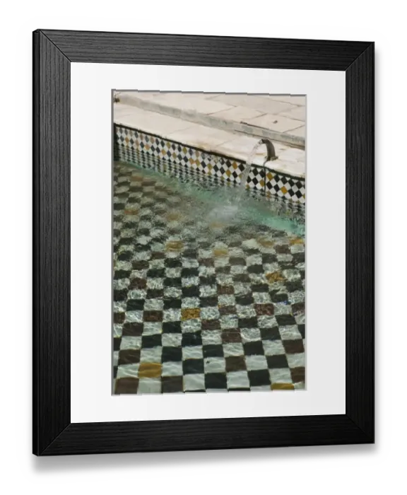 Framed Print : MOROCCO, MARRAKECH: Ali Ben Youssef Madersa Theological College (b. 1565) Pool Framed Print : MOROCCO, MARRAKECH: Ali Ben Youssef Madersa Theological College (b. 1565) Pool