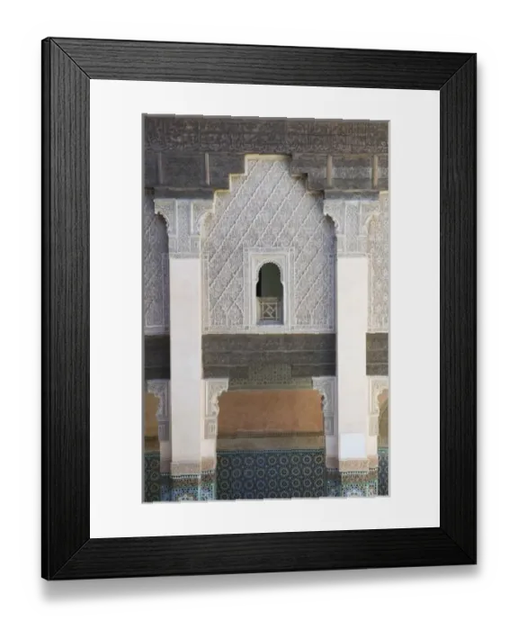 Framed Print : MOROCCO, MARRAKECH: Ali Ben Youssef Madersa Theological College (b. 1565) Interior Detail Framed Print : MOROCCO, MARRAKECH: Ali Ben Youssef Madersa Theological College (b. 1565) Interior Detail