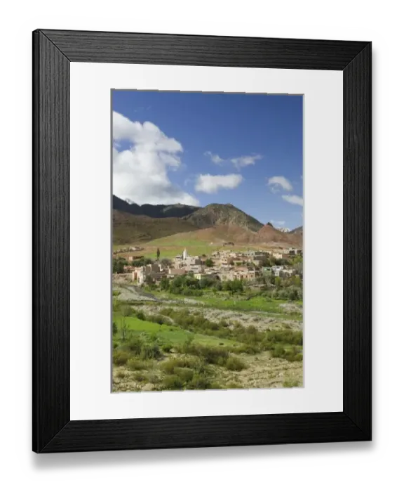Framed Print : MOROCCO, Tizi, N, Test Pass Road, IJOUKAK: Old Moroccan Mountain Village Framed Print : MOROCCO, Tizi, N, Test Pass Road, IJOUKAK: Old Moroccan Mountain Village