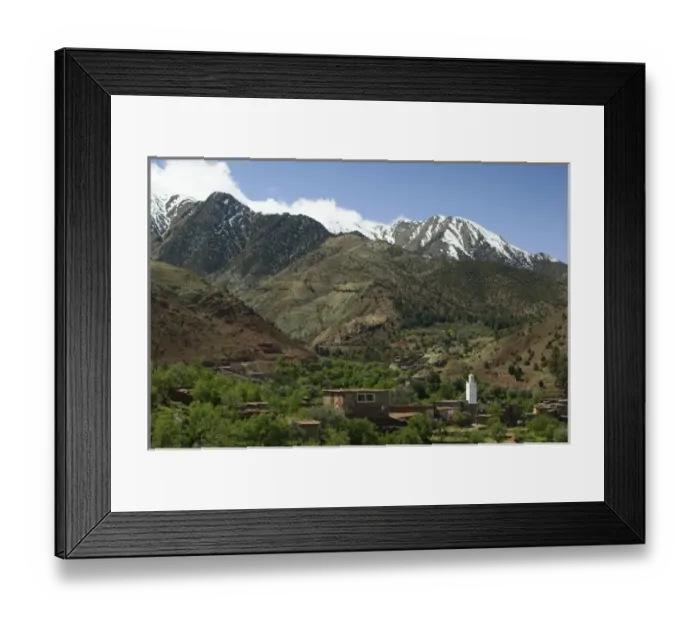 Framed Print : MOROCCO, Tizi, N, Test Pass Road, MOULDIKHT: Village View Framed Print : MOROCCO, Tizi, N, Test Pass Road, MOULDIKHT: Village View