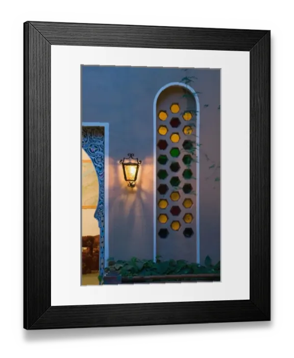 Framed Print : MOROCCO, Souss Valley, TAROUDANT: Hotel Palais Salam Palace, Lit Doorway Framed Print : MOROCCO, Souss Valley, TAROUDANT: Hotel Palais Salam Palace, Lit Doorway