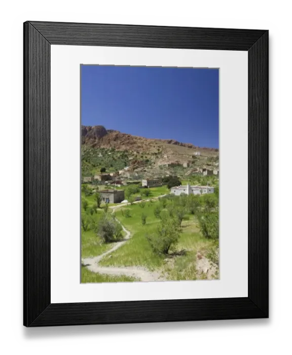 Framed Print : MOROCCO, Anti Atlas, Road to TAFRAOUTE: AIT ABDALLAH village