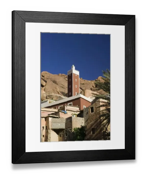 Framed Print : MOROCCO, Anti Atlas, TAFRAOUTE Area: ADAI, The Red Mosque