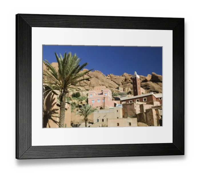 Framed Print : MOROCCO, Anti Atlas, TAFRAOUTE Area: ADAI, The Red Mosque