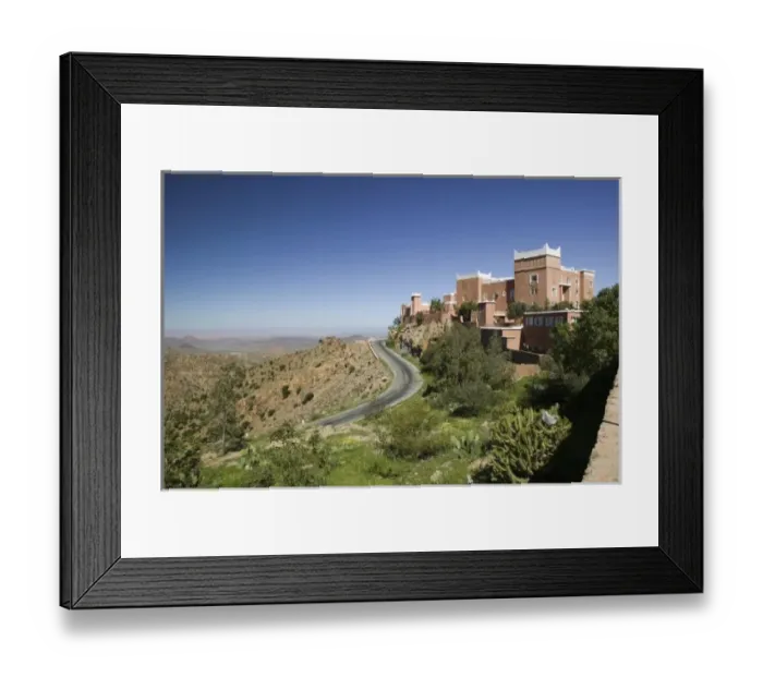 Framed Print : MOROCCO, Anti Atlas, COL DU KERDOUS PASS: Hotel Kerdous Framed Print : MOROCCO, Anti Atlas, COL DU KERDOUS PASS: Hotel Kerdous