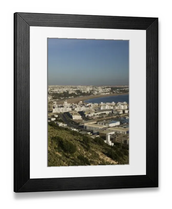 Framed Print : MOROCCO, Atlantic Coast, AGADIR: City and Commercial Port Framed Print : MOROCCO, Atlantic Coast, AGADIR: City and Commercial Port