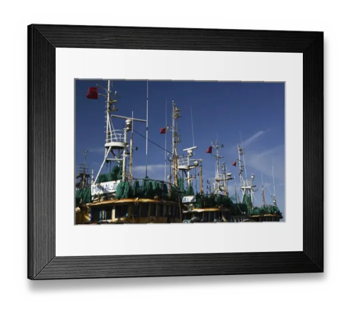 Framed Print : MOROCCO, Atlantic Coast, AGADIR: Commercial Port, Fishing Fleet Framed Print : MOROCCO, Atlantic Coast, AGADIR: Commercial Port, Fishing Fleet