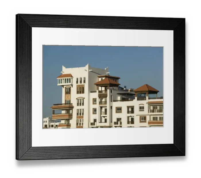Framed Print : MOROCCO, Atlantic Coast, AGADIR: Condo Building along Agadir Beach Framed Print : MOROCCO, Atlantic Coast, AGADIR: Condo Building along Agadir Beach