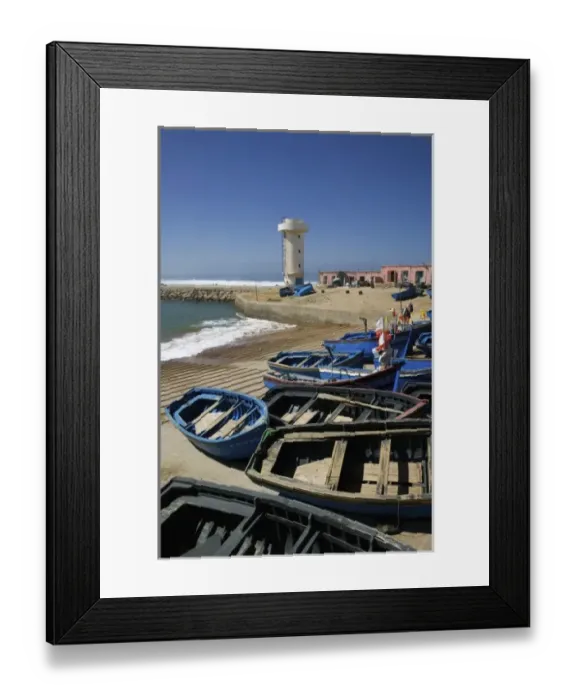 Framed Print : MOROCCO, Atlantic Coast, IMSOUANE: Fishing Village Harbor Framed Print : MOROCCO, Atlantic Coast, IMSOUANE: Fishing Village Harbor