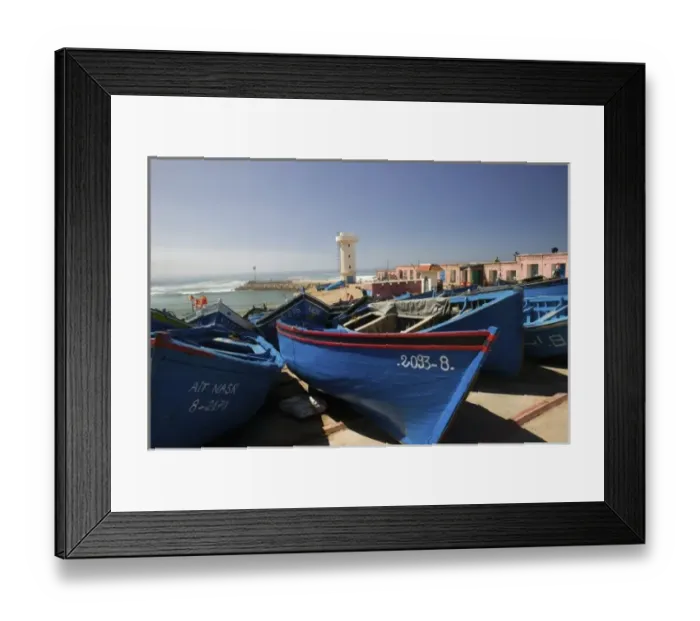 Framed Print : MOROCCO, Atlantic Coast, IMSOUANE: Fishing Village Harbor Framed Print : MOROCCO, Atlantic Coast, IMSOUANE: Fishing Village Harbor