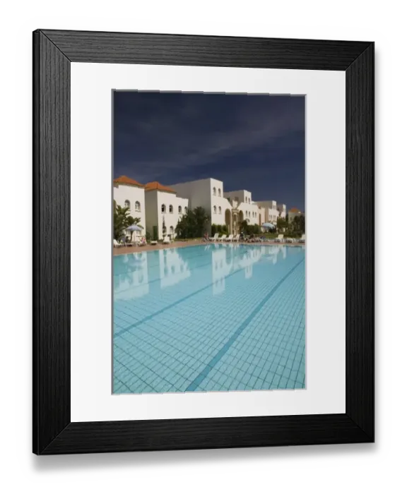 Framed Print : MOROCCO, Atlantic Coast, ESSAOUIRA: Ryad Mogador Hotel / Pool Reflection Framed Print : MOROCCO, Atlantic Coast, ESSAOUIRA: Ryad Mogador Hotel / Pool Reflection
