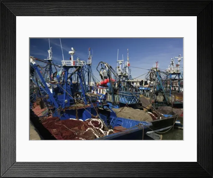 Framed Print : MOROCCO, Atlantic Coast, ESSAOUIRA: Fishing Fleet Framed Print : MOROCCO, Atlantic Coast, ESSAOUIRA: Fishing Fleet